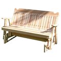 Creekvine Designs 4 ft Red Cedar Straight Back Glider Bench WF4SBG2CVD